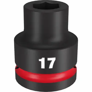 MILWAUKEE 49-66-6356 Standard Impact Socket, 3/4 Inch Drive Size, 17 mm Socket Size, 6-Point | CT3LUN 61DM31