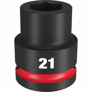 MILWAUKEE 49-66-6359 Standard Impact Socket, 3/4 Inch Drive Size, 21 mm Socket Size, 6-Point | CT3LUR 61DM34