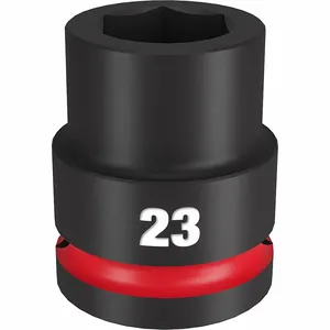 MILWAUKEE 49-66-6361 Standard Impact Socket, 3/4 Inch Drive Size, 23 mm Socket Size, 6-Point | CT3LUU 61DM36