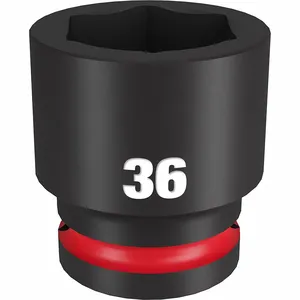 MILWAUKEE 49-66-6374 Standard Impact Socket, 3/4 Inch Drive Size, 36 mm Socket Size, 6-Point | CT3LVG 61DM49