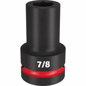 MILWAUKEE 49-66-6502 Deep Impact Socket, 1 Inch Drive Size, 7/8 Inch Socket Size, 6-Point, Deep | CT3LJA 61DM98