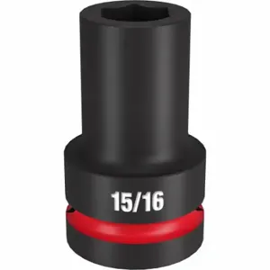 MILWAUKEE 49-66-6503 Deep Impact Socket, 1 Inch Drive Size, 15/16 Inch Socket Size, 6-Point, Deep | CT3LHX 61DM99