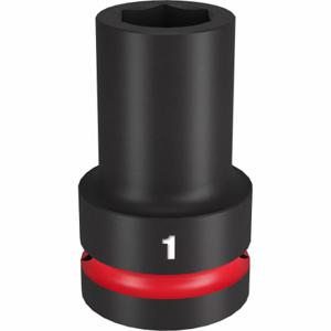 MILWAUKEE 49-66-6504 Deep Impact Socket, 1 Inch Drive Size, 1 Inch Socket Size, 6-Point, Deep, Black Phosphate | CT3LHW 61DN01