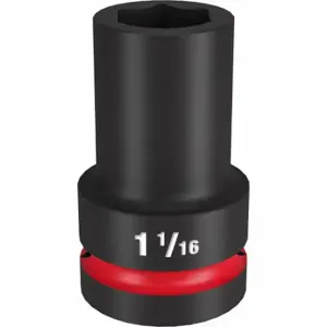 MILWAUKEE 49-66-6505 Deep Impact Socket, 1 Inch Drive Size, 1 1/16 Inch Socket Size, 6-Point, Deep | CT3LHF 61DN02