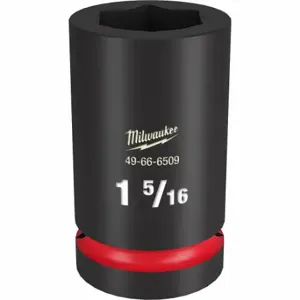 MILWAUKEE 49-66-6509 Deep Impact Socket, 1 Inch Drive Size, 1 5/16 Inch Socket Size, 6-Point, Deep | CT3LHQ 61DN06