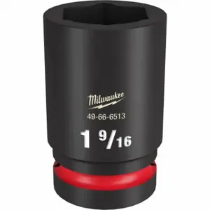 MILWAUKEE 49-66-6513 Deep Impact Socket, 1 Inch Drive Size, 1 9/16 Inch Socket Size, 6-Point, Deep | CT3LHV 61DN10