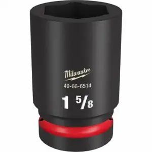 MILWAUKEE 49-66-6514 Deep Impact Socket, 1 Inch Drive Size, 1 5/8 Inch Socket Size, 6-Point, Deep | CT3LHR 61DN11