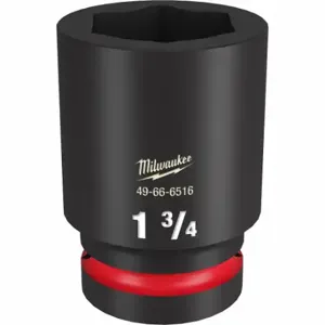 MILWAUKEE 49-66-6516 Deep Impact Socket, 1 Inch Drive Size, 1 3/4 Inch Socket Size, 6-Point, Deep | CT3LHN 61DN13