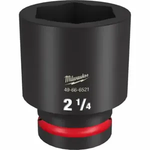 MILWAUKEE 49-66-6521 Deep Impact Socket, 1 Inch Drive Size, 2 1/4 Inch Socket Size, 6-Point, Deep | CT3LHY 61DN18