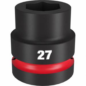 MILWAUKEE 49-66-6592 Standard Impact Socket, 1 Inch Drive Size, 27 mm Socket Size, 6-Point Black Phosphate | CT3LPX 61DN19