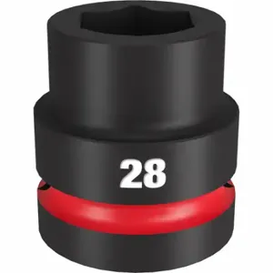 MILWAUKEE 49-66-6593 Standard Impact Socket, 1 Inch Drive Size, 28 mm Socket Size, 6-Point Black Phosphate | CT3LPY 61DN20