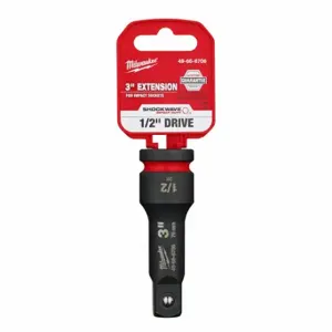 MILWAUKEE 49-66-6706 Impact Extension, 1/2 Inch Input Drive Size, 1/2 Inch Output Drive Size, 3 Inch Overall | CT3LFH 61DN50