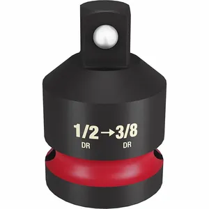 MILWAUKEE 49-66-6725 Impact Reducer, 1/2 Inch Input Drive Size, Black Phosphate, 3/8 Inch Output Drive Size | CT3LEY 61DN65