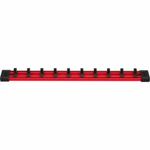 MILWAUKEE 49-66-6734 Socket Rail, 1 7/16 Inch Width, Plastic, Red/Black, Matte | CT3PAZ 61DN74