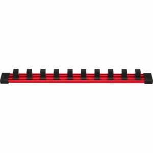 MILWAUKEE 49-66-6736 Socket Rail, 1 7/16 Inch Width, Plastic, Red/Black | CT3PAY 61DN76