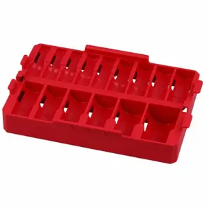 MILWAUKEE 49-66-6832 Socket Tray, 8 1/16 Inch Width, 12 Inch Dp, 1 7/16 Inch Ht, Durable Plastic | CT3PCC 798KY8