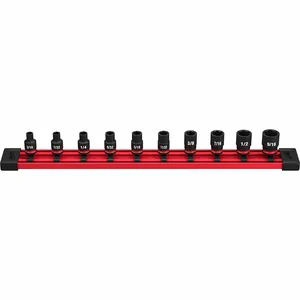 MILWAUKEE 49-66-7000 Impact Socket Set, 1/4 Inch Drive Size, 10 Pieces | CT3LGQ 61DN87