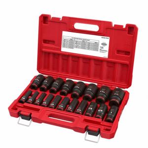 MILWAUKEE 49-66-7012 Impact Socket Set, 1/2 Inch Drive Size, 19 Pieces | CT3LGH 61DN98