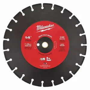 MILWAUKEE 49-93-7340 Segmented Blade, 14 Inch Blade Dia, 1 Inch Arbor Size, Wet/Dry, Better, Segmented | CT3JPL 56KY73