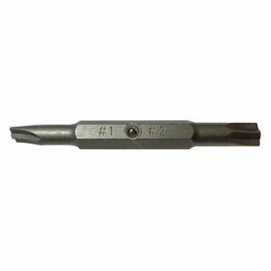 MILWAUKEE 50-32-0215 Double End Screwdriver Bit, #1/#2 Fastening Tool Tip Size, 1 3/16 Inch Overall Bit Lg | CV2PDR 55ZZ27