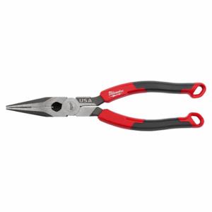 MILWAUKEE MT555 Long Nose Comfort Grp Pliers, 2 3/4 Inch Max Jaw Opening, 8 Inch Overall Length | CT3MQG 798KU9