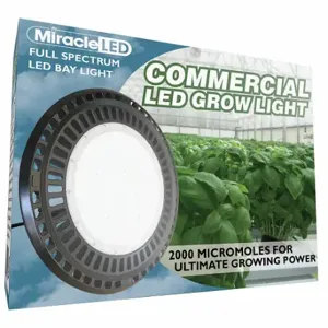 MIRACLE LED 602136 Grow Light Fixture, Bulb Type Integrated LED, 100 to 277V, LED | CT3QHX 655Y23