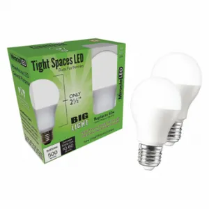 MIRACLE LED 602186 LED Bulb, A15, Medium Screw, 60W INC, 5 W Watts, 500 lm, LED, 2 PK | CT3QFN 655Y69