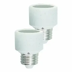 MIRACLE LED 602219 Socket Extender, Socket Extender, Medium Screw, Stackable, 100 W, 2 PK | CT3QFD 655Z03