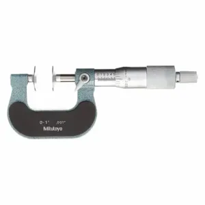 MITUTOYO 123-125 Disk Micrometer 0-1 Inch 0.001 Inch Ratchet | AD6XNJ 4CGF1