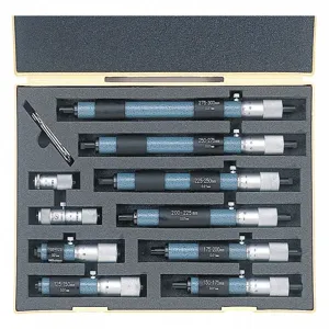 MITUTOYO 133-902 50-300mm Range / 0.01mm 10 Piece Inside Micrometer | AH9JRE 39X109