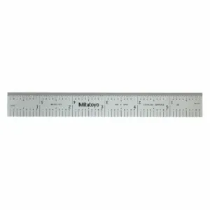 MITUTOYO 182-103 Steel Rule Rigid 6 Inch 32 / 64 / 10 / 100ths | AE7ZCR 6C305