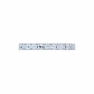 MITUTOYO 182-104 Steel Rule, 3R, 1/10, 1/32, 1/50, 1/64 Inch Size, 6 Inch Length | CJ3NDR 54GE61