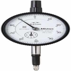 MITUTOYO 2046A-60 Dial Indicator, Range 0 To 10 Mm, Back Type Non-Removable Back Lug, Reading Continuous | CH6JCA 785TH1