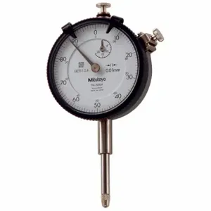 MITUTOYO 2050AB Dial Indicator, Range 0 To 20 Mm, Back Type Flat, Reading Continuous, 0-100 Dial Reading | CH6JCC 783DN9