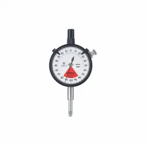 MITUTOYO 2901AB-10 Dial Indicator - Flat Back, 0 To 0.16 mm Range, Balanced Reading, 80-0-80 Dial Reading | CT3RGD 54GE67