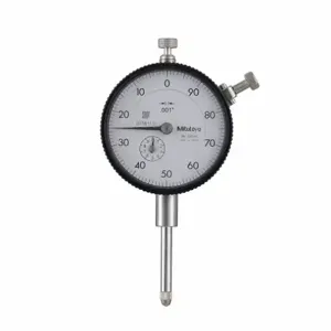 MITUTOYO 2904A Dial Indicator, 0 Inch To 1 Inch Range, Reverse-Reading Reading, 0-100 Dial Reading | CT3QZN 802GP2