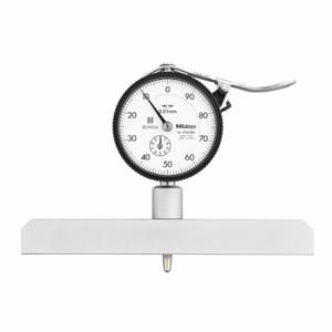 MITUTOYO 7221A Dial Depth Gage, 0 To 200 mm Range, ±0.015 mm Accuracy, 0.01 mm Resolution, Full Base | CV4LMU 785TH5