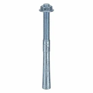 MKT FASTENING 2634100 Wedge Anchor, Zinc Plated, 3/4 Inch Anchor Dia., 10 Inch Anchor Length, 10Pk | AB6KKT 21U902