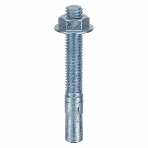 MKT FASTENING 2638300 Wedge Anchor, Zinc Plated, 3/8 Inch Anchor Dia., 3 Inch Anchor Length, 20Pk | AB6KJW 21U881