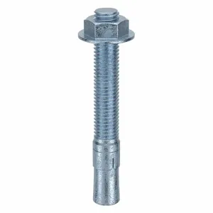 MKT FASTENING 2658500 Wedge Anchor, Zinc Plated, 5/8 Inch Anchor Dia., 5 Inch Anchor Length, 5Pk | AB6KKG 21U891