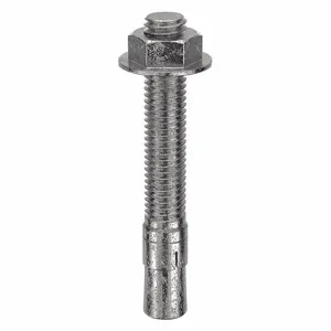 MKT FASTENING 2712334 Wedge Anchor, 303/304 Stainless Steel, 1/2 X 3-3/4 Inch Anchor Size, 10Pk | AB6KMX 21U952