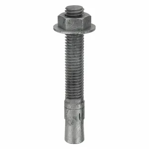 MKT FASTENING 2812334 Wedge Anchor, Galvanised Steel, 1/2 X 3-3/4 Inch Anchor Size, 10Pk | AB6KPH 21U985