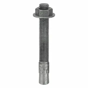 MKT FASTENING 2812414 Wedge Anchor, Galvanised Steel, 1/2 X 4-1/4 Inch Anchor Size, 10Pk | AB6KPJ 21U986