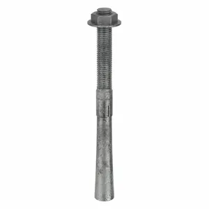 MKT FASTENING 2834100 Wedge Anchor, Galvanised Steel, 3/4 X 10 Inch Anchor Size, 4Pk | AB6KQR 21V002