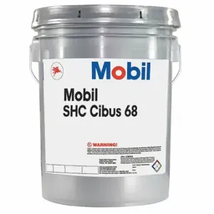 MOBIL 104095 Hydraulic Oil, Synthetic, 5 Gal, Pail, Iso Viscosity Grade 68, H1 Food Grade, Sae Grade 20 | CT3THC 6HHC2