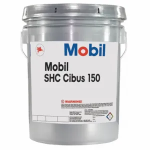 MOBIL 104098 Gear Oil, Shc Cibus 150, 5 Gal, Pail, H1 Food Grade, 150, Amber | CT3TGG 6HHA6