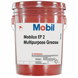 MOBIL 105763 Extreme Pressure Grease, Lithium, Tan, 5 gal, NLGI Grade 2, 130 Deg F Max. Op Temp | CT3THM 5NJT9