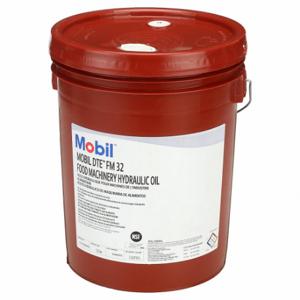 MOBIL 105764 Hydraulic Oil, Mineral, 5 Gal, Pail, Iso Viscosity Grade 32, H1 Food Grade | CT3TGX 4ZF37