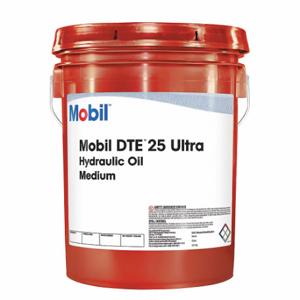 MOBIL 125341 Hydraulic Oil, Mineral, 5 Gal, Pail, Iso Viscosity Grade 46, Dte 25 | CT3THG 56MD26