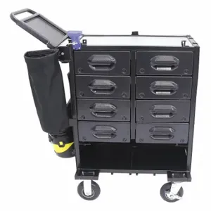 MOBILE SHOP MS-CAPACITY-EMTY Tool Utility Cart, Matte Black, 21 Inch Width, 40 Inch Dp, 44 Inch Height, No Lid | CT3TFQ 53PC99